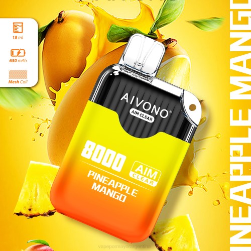 Productos De Vapeo Al Por Mayor - Aivono AIM CLEAR 8000 mango de piña 02BD209