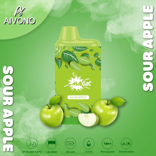 Distribuidor Vapeo Al Por Mayor - Aivono AIM MAGIC cigarrillo de caja de 5800 bocas manzana agria 02BD87
