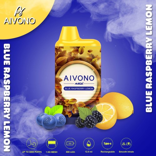 Vape Por Mayor Argentina - Aivono AIM MAGIC cigarrillo de caja de 5800 bocas limón frambuesa azul 02BD91