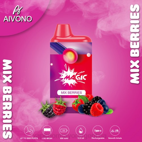 Vape Recargable - Aivono AIM MAGIC cigarrillo de caja de 5800 bocas mezclar bayas 02BD100