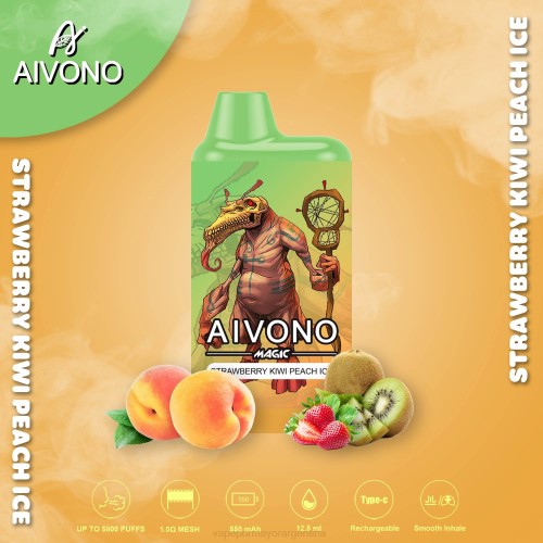 Vapeo Al Por Mayor - Aivono AIM MAGIC cigarrillo de caja de 5800 bocas fresa kiwi melocotón hielo 02BD96