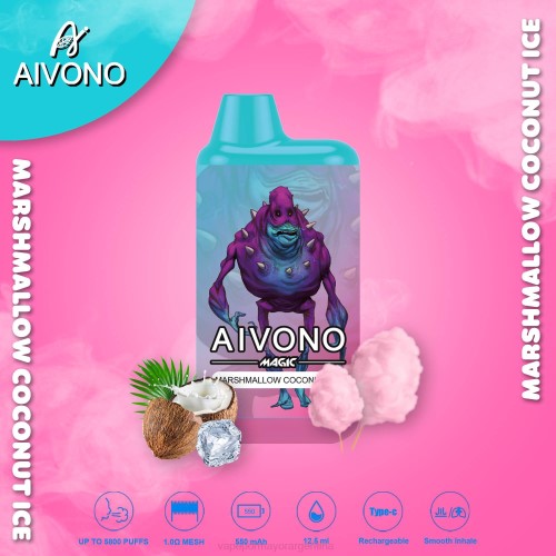 Venta De Vaporizadores Al Por Mayor - Aivono AIM MAGIC cigarrillo de caja de 5800 bocas hielo de coco de malvavisco 02BD95