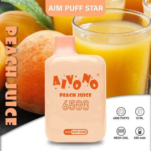 Productos De Vapeo Al Por Mayor - Aivono AIM PUFF STAR 6500 jugo de durazno 02BD289