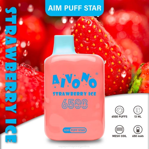 Tienda De Vapeo Al Por Mayor - Aivono AIM PUFF STAR 6500 hielo de fresa 02BD288
