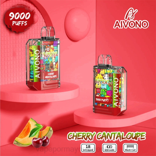 Distribuidor Vapeo Al Por Mayor - Aivono AIM XXL 9000 pegatina boca transparente melón cereza 02BD57