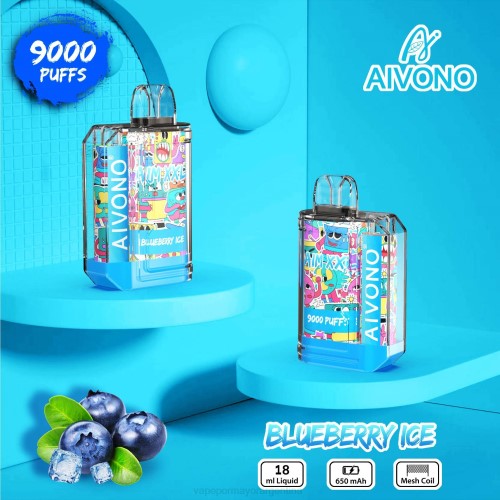 Vape Recargable - Aivono AIM XXL 9000 pegatina boca transparente hielo de arándanos 02BD50