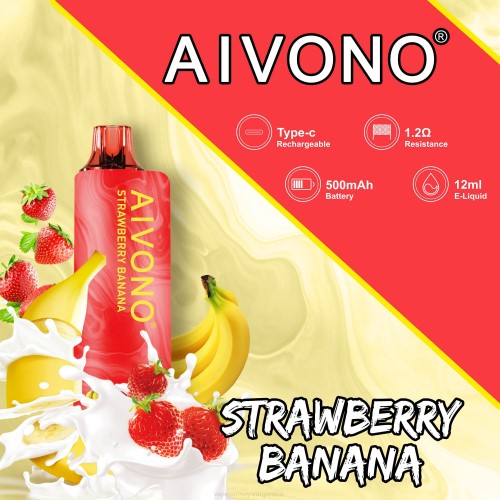 Distribuidor Vapeo Al Por Mayor - Aivono AIM GUN 7000 plátano fresa 02BD107