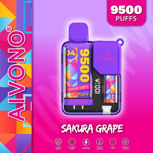 Vapeo Al Por Mayor - Aivono AIM TANK 9500 uva sakura 02BD36