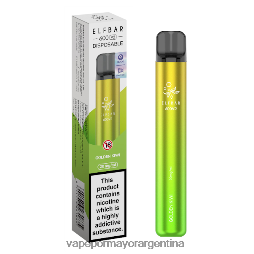 FDLPBF283 kiwi dorado - Venta De Vaporizadores Al Por Mayor ELFBAR 600V2 20 mg