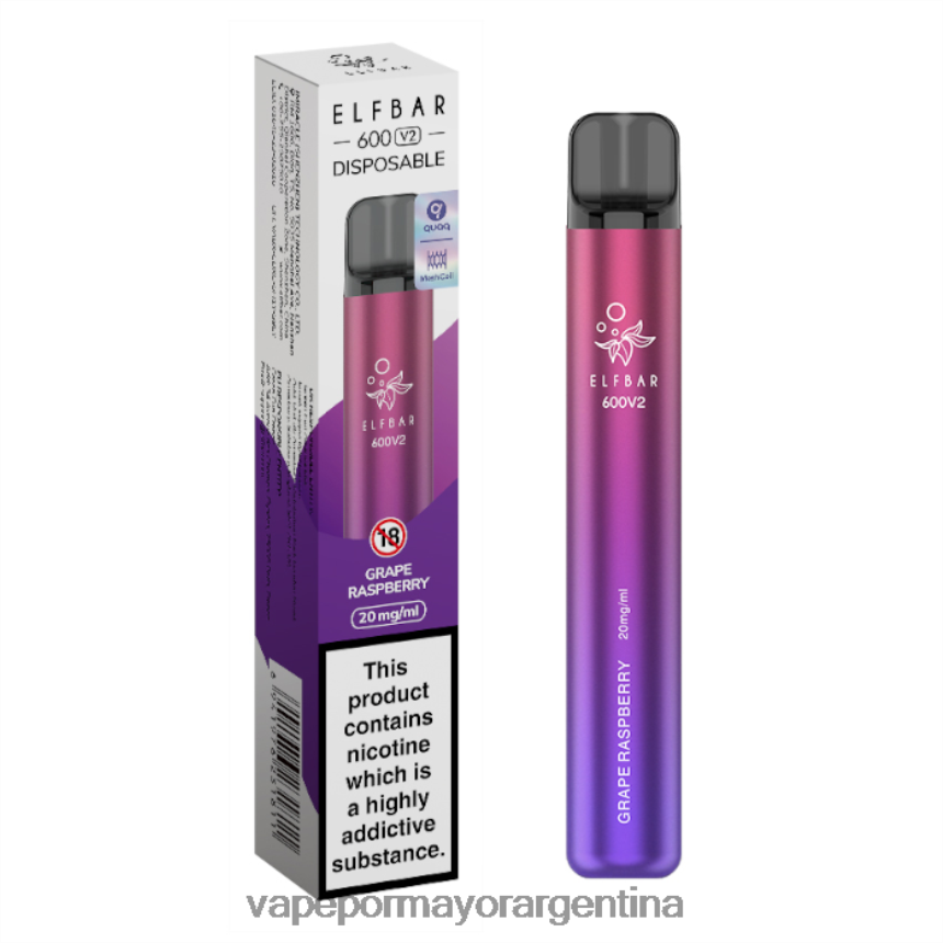 FDLPBF285 frambuesa uva - Distribuidor Vapeo Al Por Mayor ELFBAR 600V2 20 mg