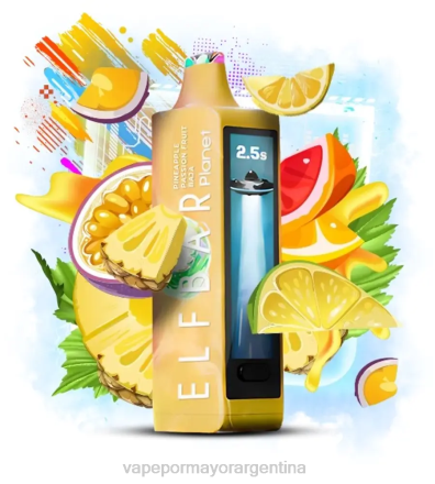 Distribuidor Vapeo Al Por Mayor - Elf Bar Planet 25000 piña maracuyá baja J46027