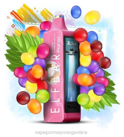 Productos De Vapeo Al Por Mayor - Elf Bar Planet 25000 explosión del arco iris tropical J46029