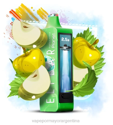 Vaporizador Desechable Al Por Mayor - Elf Bar Planet 25000 manzana doble J46014