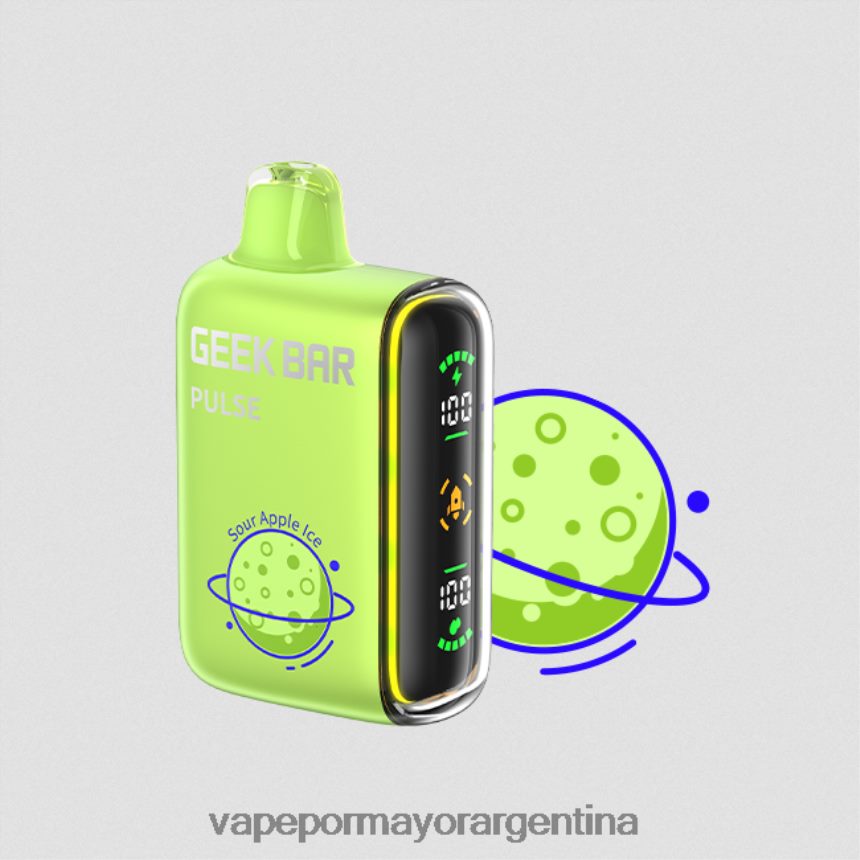 FDLPBF85 hielo de manzana agria - Distribuidor Vapeo Al Por Mayor GEEK BAR Pulse edición planeta 7500 inhalaciones/15000 inhalaciones