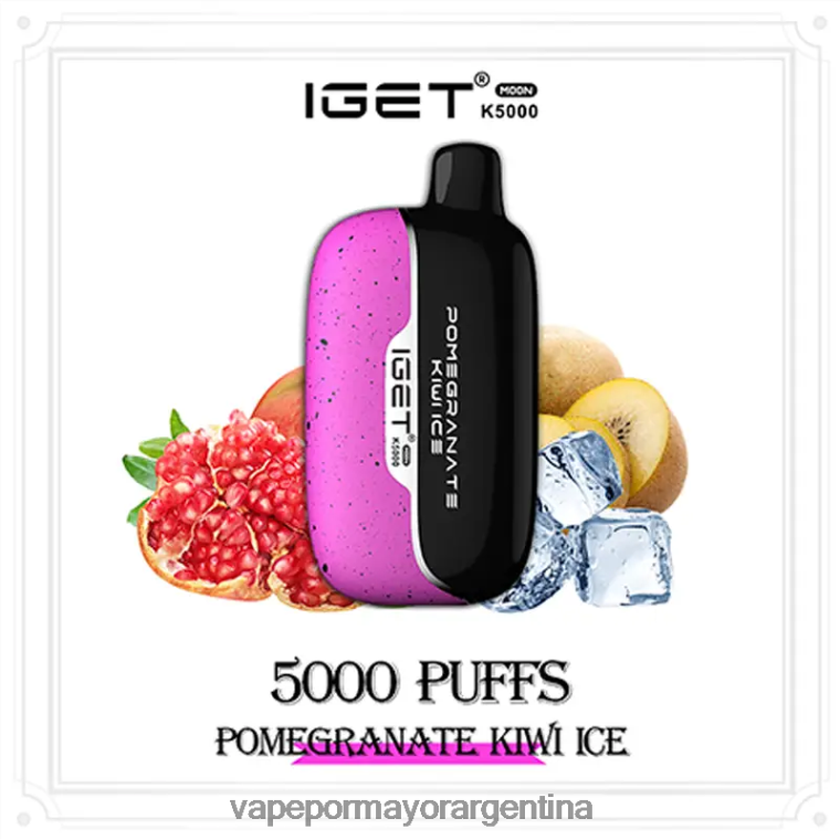 Distribuidor Vapeo Al Por Mayor - IGET Moon k5000 X6HR4V17 hielo de granada y kiwi
