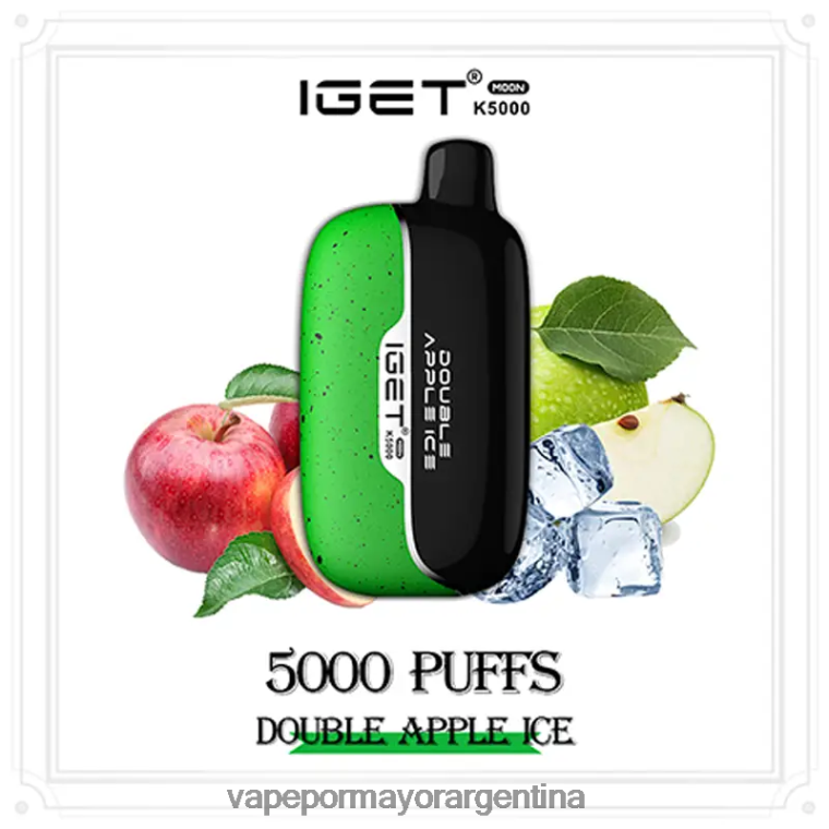 Productos De Vapeo Al Por Mayor - IGET Moon k5000 X6HR4V19 doble hielo de manzana