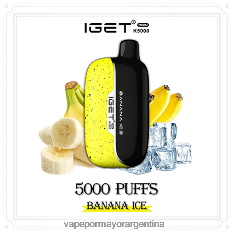 Vape Por Mayor Argentina - IGET Moon k5000 X6HR4V11 hielo de plátano