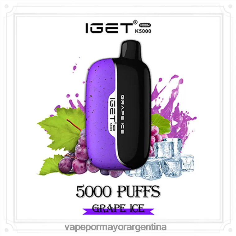 Vaporizador Desechable Al Por Mayor - IGET Moon k5000 X6HR4V4 hielo de uva