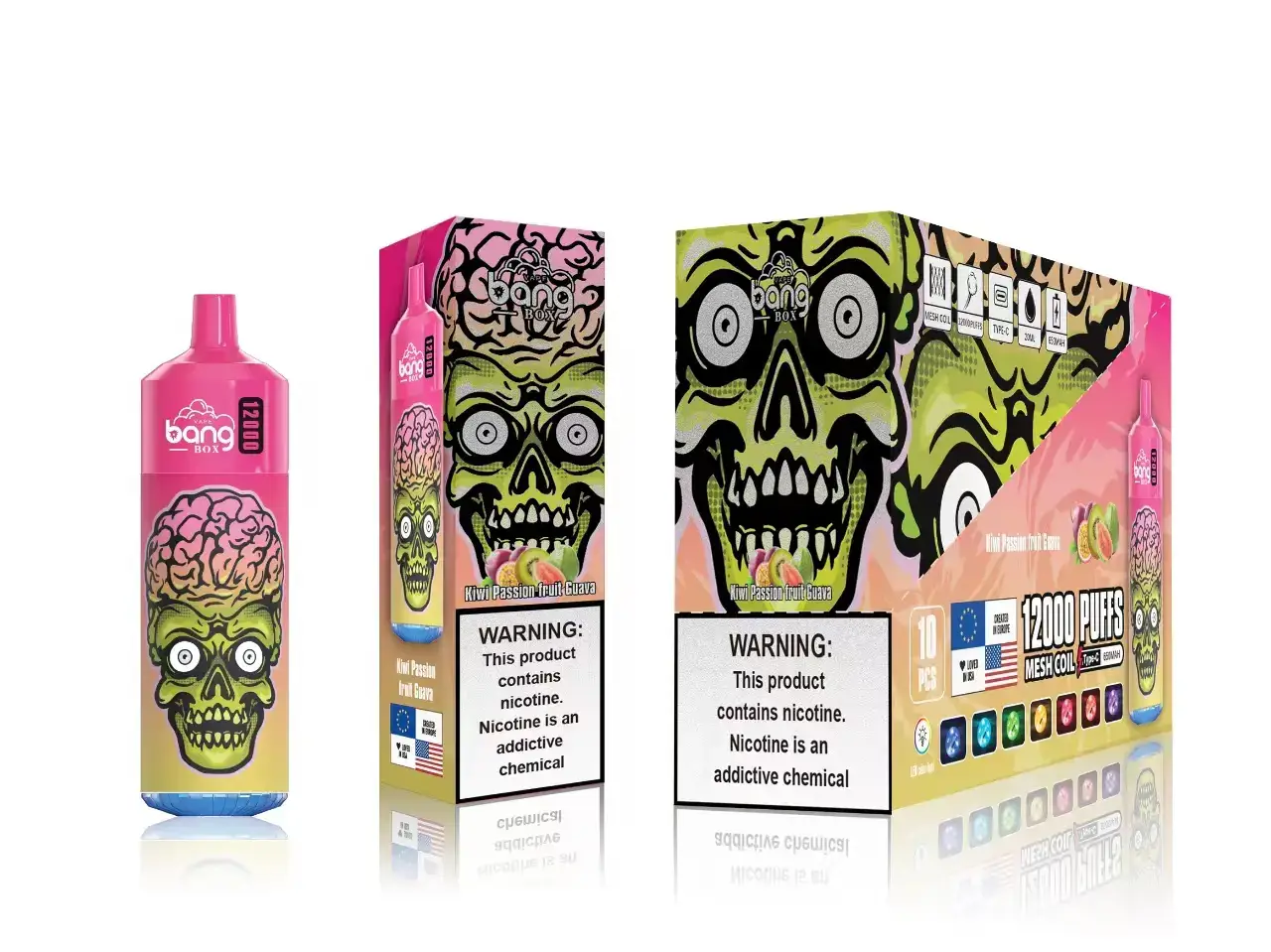 FDLPBF115 kiwi maracuyá guayaba - Distribuidor Vapeo Al Por Mayor Bang Box 12000 bocanadas