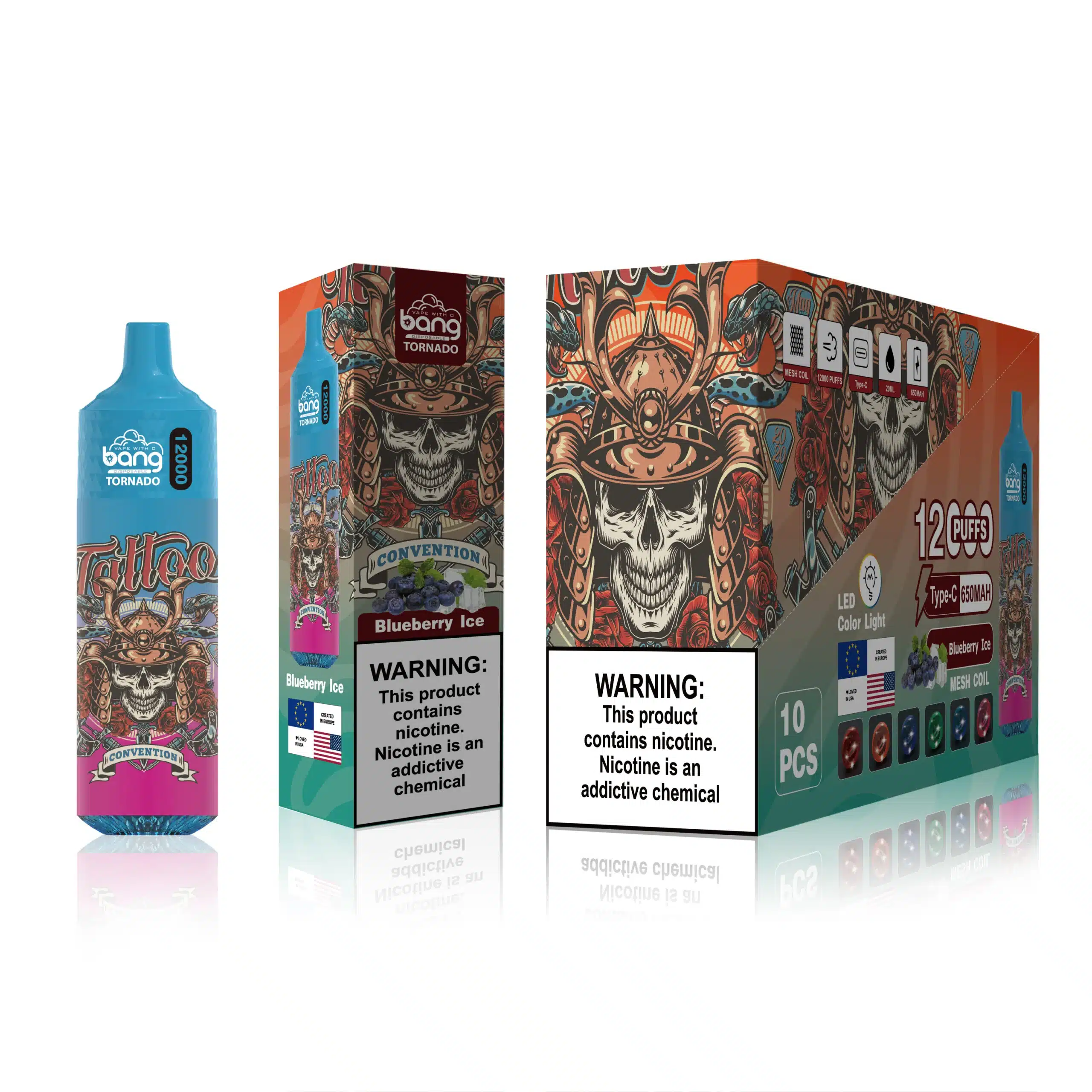 FDLPBF125 hielo de arándanos - Distribuidor Vapeo Al Por Mayor Bang Box 12000 bocanadas