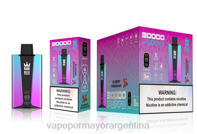 Vape Argentina - Bang Box Pantalla inteligente de 30000 inhalaciones pomgerante de arándanos 8B6080