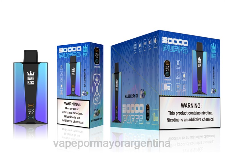 Vape Por Mayor Argentina - Bang Box Pantalla inteligente de 30000 inhalaciones hielo de arándanos 8B6079