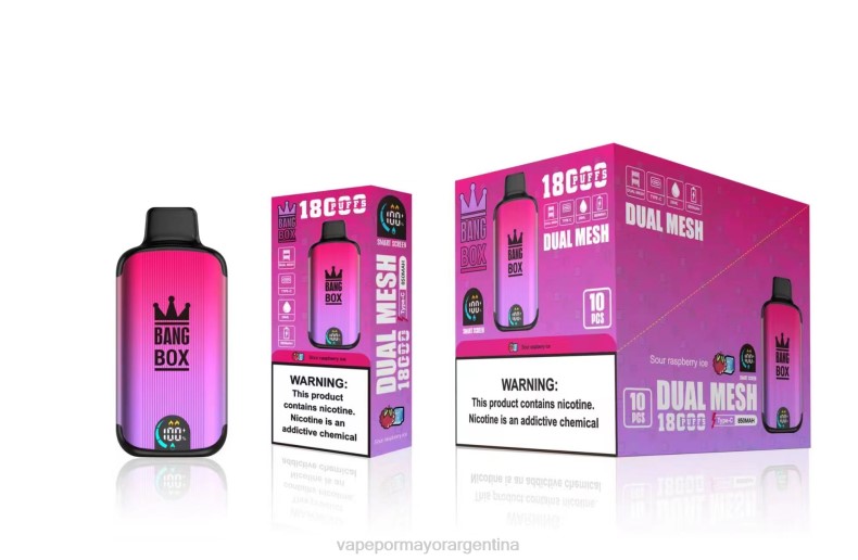 Vape Recargable - Bang Box 18000 bocanadas hielo de frambuesa agria 8B6098