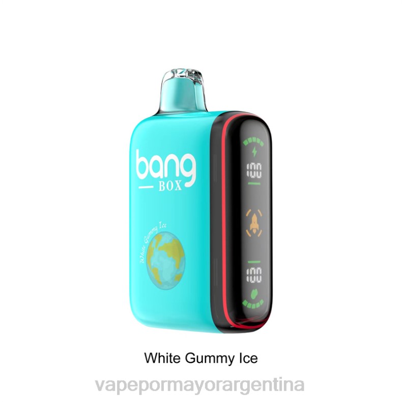 Vape Recargable - Bang Box Pantalla de potencia inteligente de 9000-18000 inhalaciones hielo gomoso blanco 8B6030