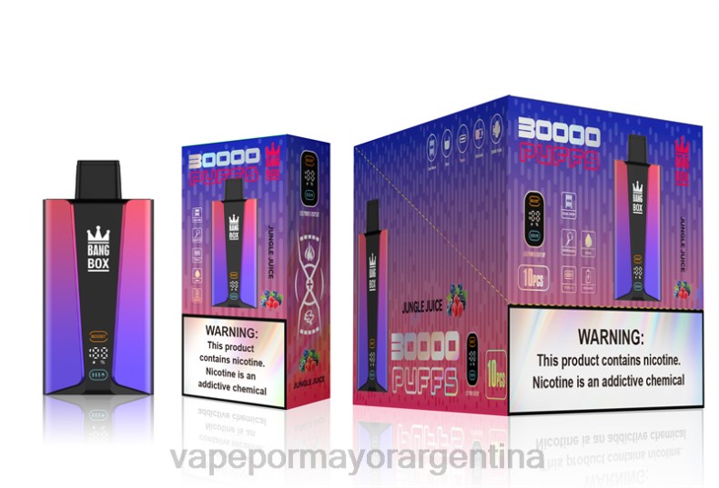 Vape Recargable - Bang Box Pantalla inteligente de 30000 inhalaciones jugo de la selva 8B6078