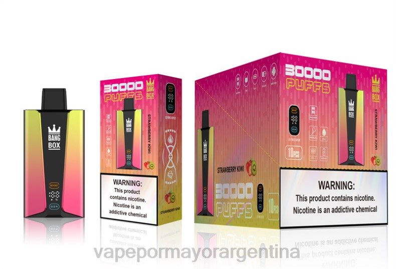 Vapeo Al Por Mayor - Bang Box Pantalla inteligente de 30000 inhalaciones kiwi fresa 8B6074