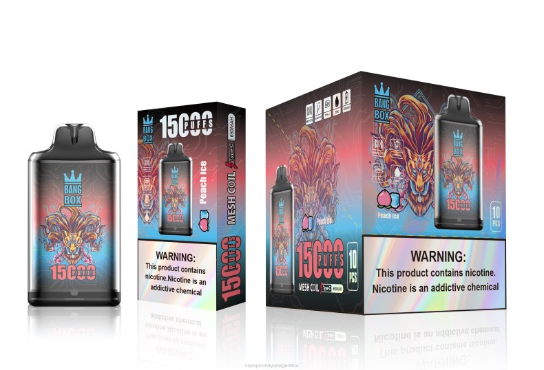 Vaporizador Desechable Al Por Mayor - Bang Box s1-15000 bocanadas hielo de durazno 8B60102
