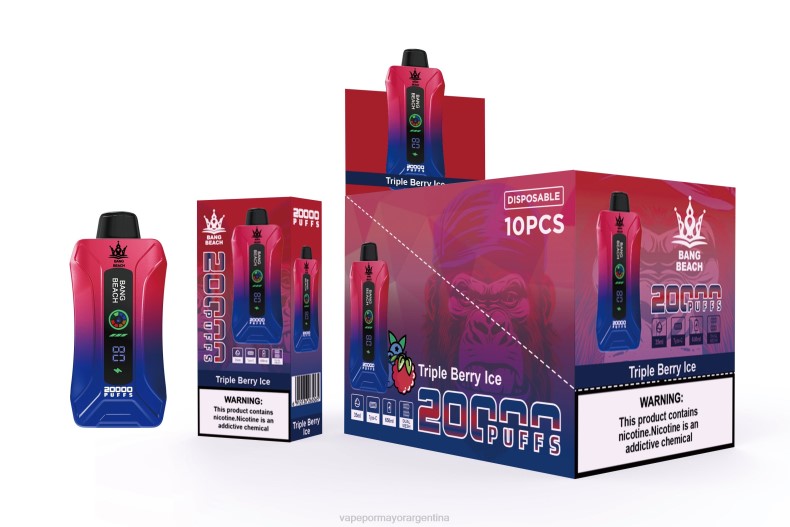 Tienda De Vapeo Al Por Mayor - Bang Beach vape elegante de la pantalla de 20000 soplos hielo de triple baya 8B608