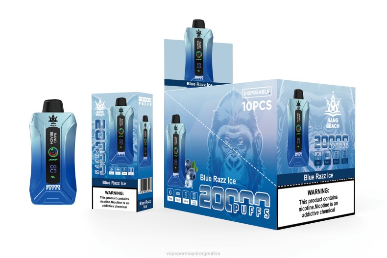 Vape Por Mayor Argentina - Bang Beach vape elegante de la pantalla de 20000 soplos hielo azul 8B6011