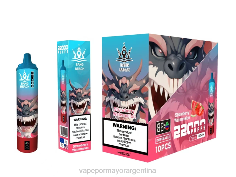 Vaporizador Al Por Mayor - Bang Beach Pantalla inteligente de 22000 inhalaciones sandia fresa 8B6023