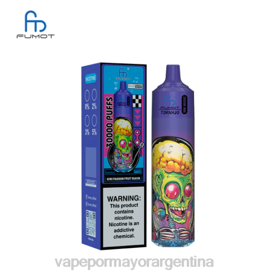 Vaporizador Desechable Al Por Mayor - Fumot Tornado música de 30k kiwi maracuyá guayaba 244N14