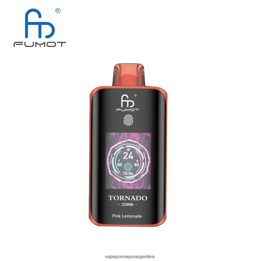 Vape Recargable - Fumot Tornado 25000 vaporizadores desechables limonada rosa T8PP4410