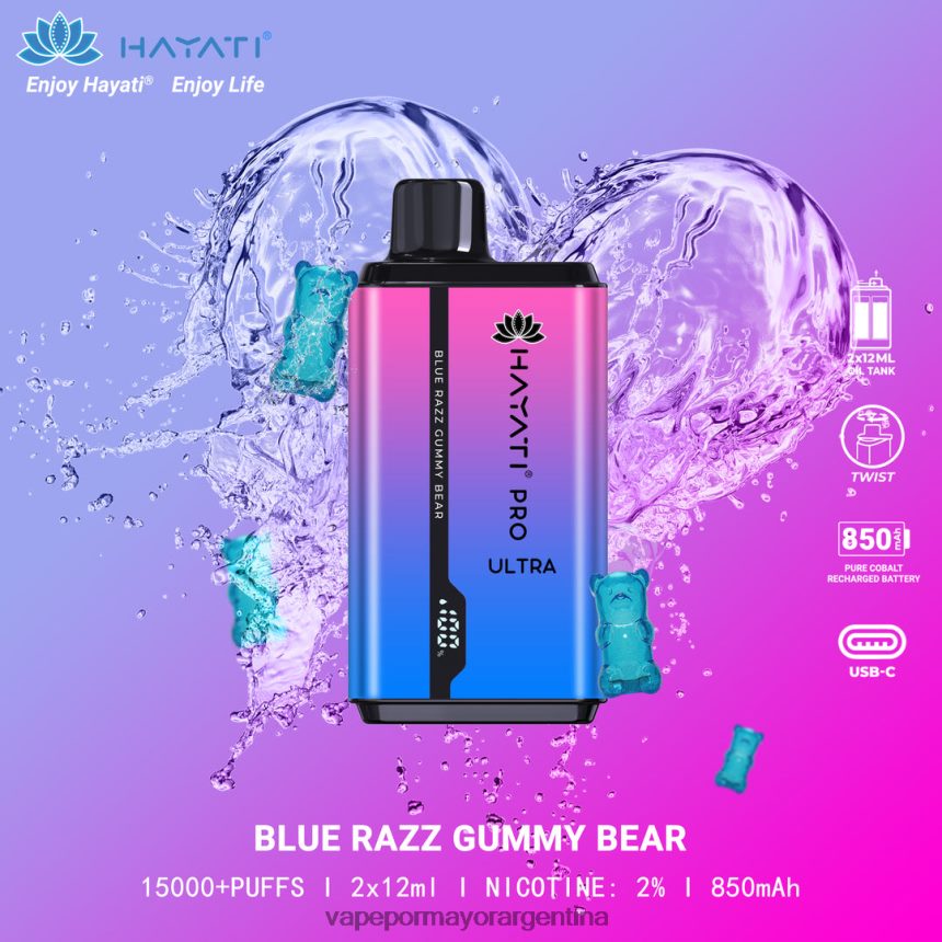 FDLPBF199 osito de goma razz azul - Vape Por Mayor Argentina Hayati Pro Ultra