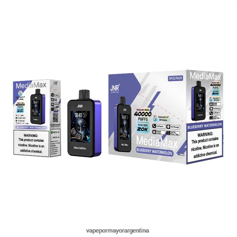 PV0DZR12 JNR MediaMax bocanada de 40k sandía de arándanos - Vape Online Argentina