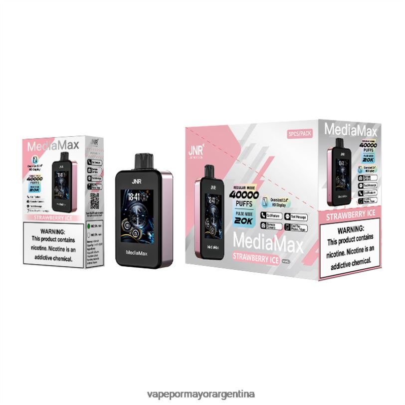 PV0DZR17 JNR MediaMax bocanada de 40k hielo de fresa - Vape at Discounts