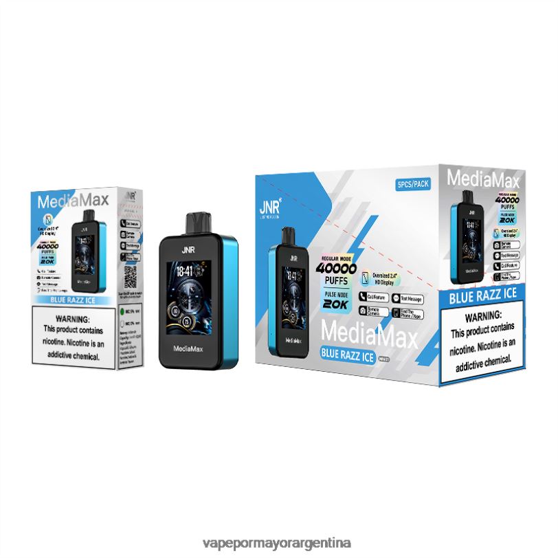 PV0DZR21 JNR MediaMax bocanada de 40k hielo azul - Vape Online Argentina