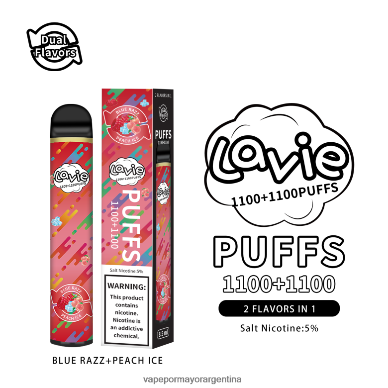 Tienda De Vapeo Al Por Mayor - LAVIE BAR Switch 2200 bocanadas 04HZV0298 razz azul/hielo melocotón