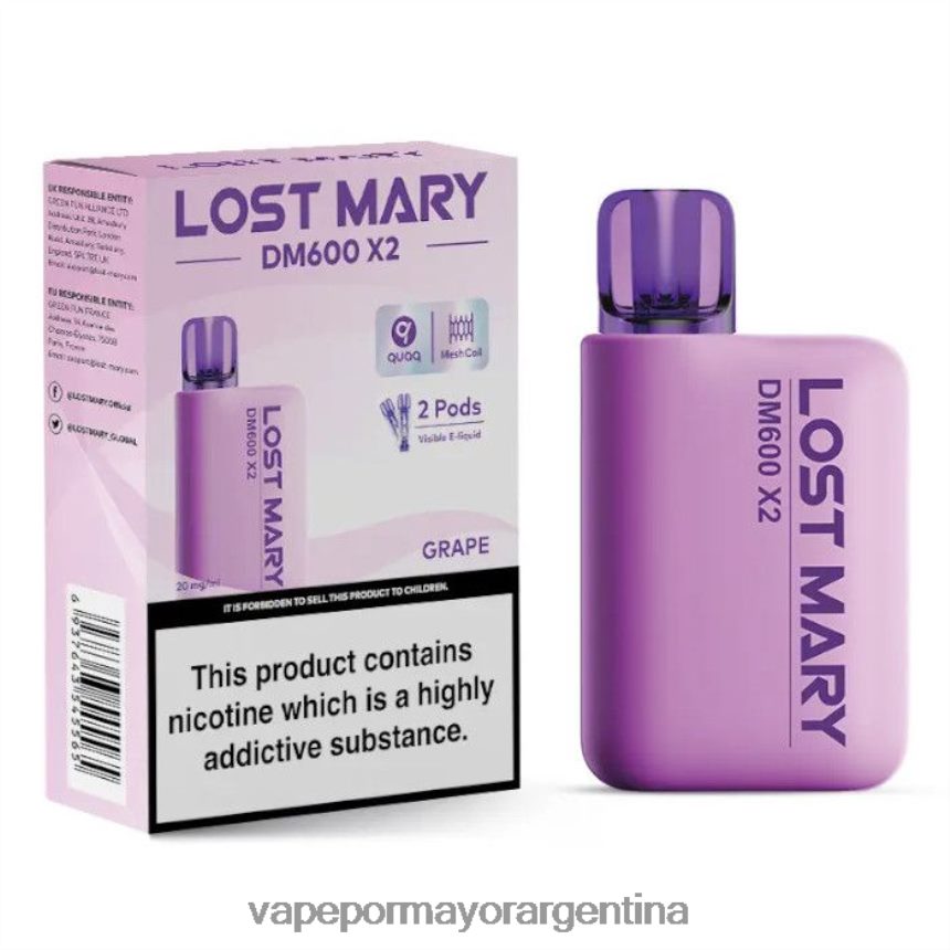 FDLPBF472 uva - Vaporizador Desechable Al Por Mayor LOST MARY DM600 X2