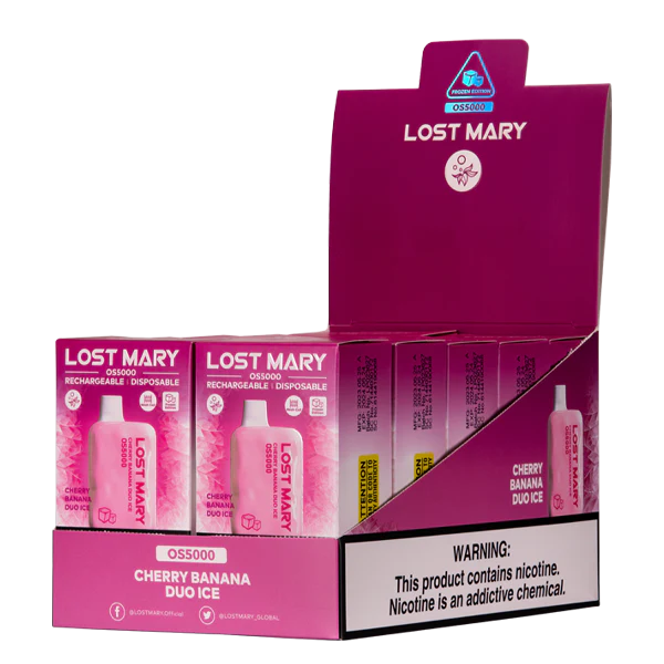 FDLPBF108 hielo dúo cereza plátano - Vape Recargable LOST MARY OS5000