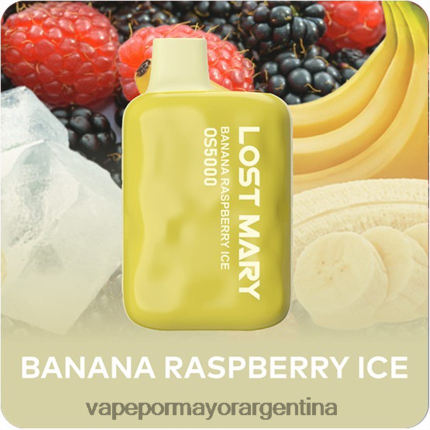 FDLPBF484 hielo de frambuesa y plátano - Vapeo Al Por Mayor LOST MARY OS5000