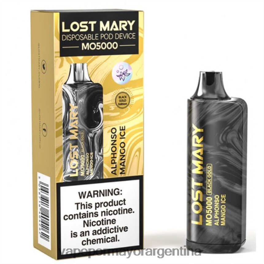 FDLPBF342 hielo de mango alphonso - Vaporizador Desechable Al Por Mayor LOST MARY MO5000 oro negro 10ml
