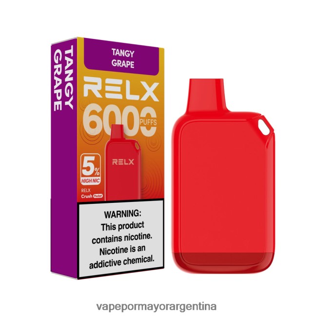 Distribuidor Vapeo Al Por Mayor - RELX Crush Pocket 6000 5% alto nic uva picante L0V46027