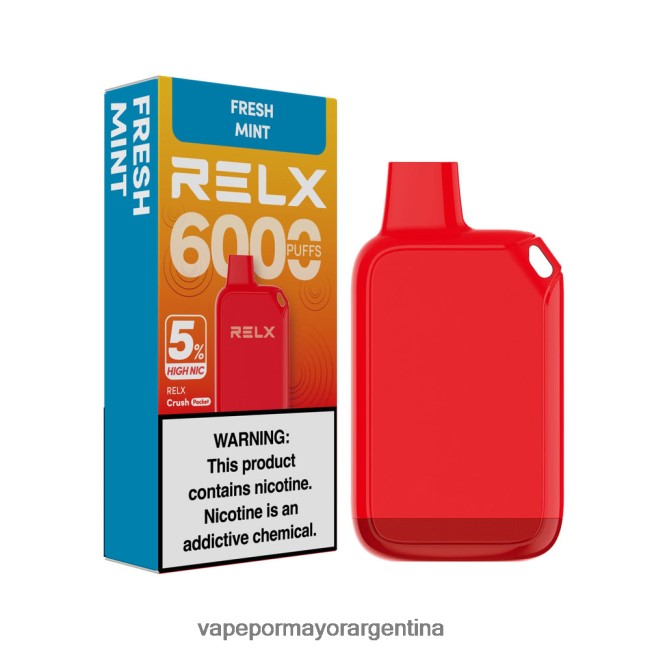 Productos De Vapeo Al Por Mayor - RELX Crush Pocket 6000 5% alto nic menta fresca L0V46029