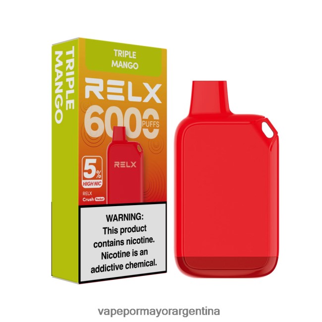 Vapeo Al Por Mayor - RELX Crush Pocket 6000 5% alto nic mango triple L0V46026