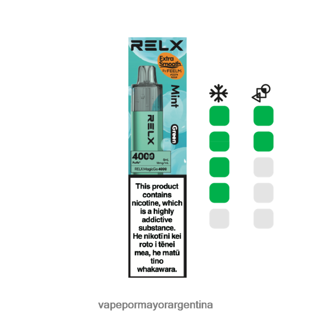Vaporizador Desechable Al Por Mayor - RELX MagicGo 4000 vaporizadores desechables menta (verde) L0V4604