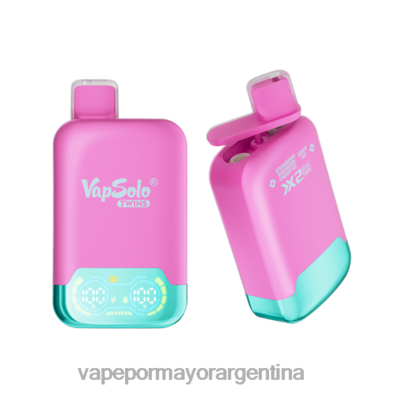 Distribuidor Vapeo Al Por Mayor - Vapsolo TWINS vaporizador desechable hielo de fresa, frambuesa, cereza y hielo de uva 62624127